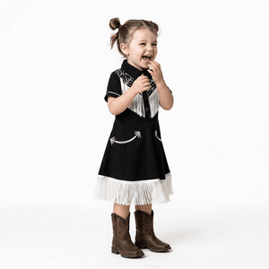 Hauntlings Spider Web Toddler Dress | Gothic Kids & Spooky Season Fashion - Hauntlings