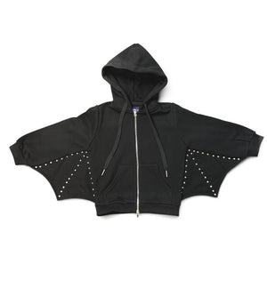 Toddler Studded Bat Wing Hoodie | Hauntlings Gothic Kids Clothes - Hauntlings