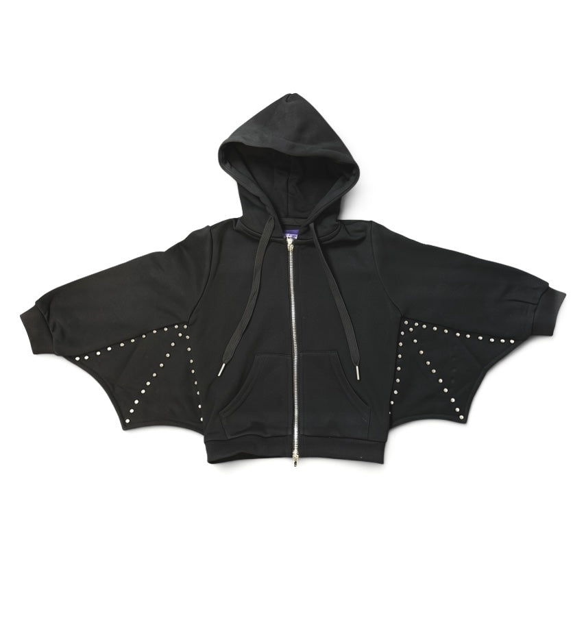 Toddler Studded Bat Wing Hoodie | Hauntlings Gothic Kids Clothes - Hauntlings