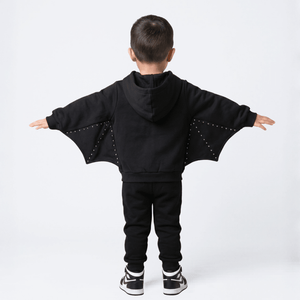 Toddler Studded Bat Wing Hoodie | Hauntlings Gothic Kids Clothes - Hauntlings