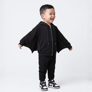 Toddler Studded Bat Wing Hoodie | Hauntlings Gothic Kids Clothes - Hauntlings