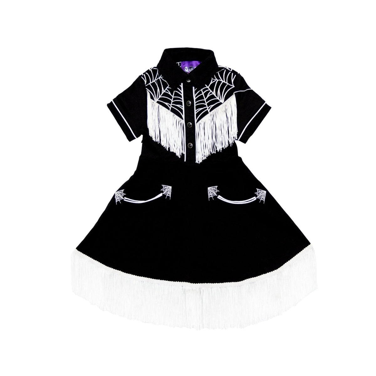 Hauntlings Spider Web Toddler Dress | Gothic Kids & Spooky Season Fashion - Hauntlings
