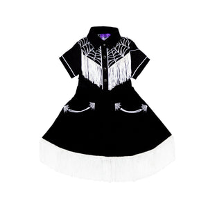 Hauntlings Spider Web Toddler Dress | Gothic Kids & Spooky Season Fashion - Hauntlings