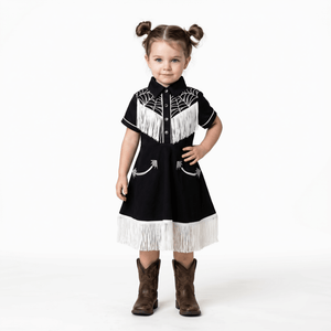 Hauntlings Spider Web Toddler Dress | Gothic Kids & Spooky Season Fashion - Hauntlings