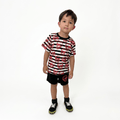 Hauntlings Toddler Striped Skull Shirt & Shorts Set | Goth Kids Outfit - Hauntlings